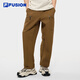 FILA FUSION斐樂(lè )潮牌章昊同款男士梭織長(cháng)褲2026春休閑寬松直筒微錐褲