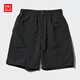 優(yōu)衣庫童裝男童女童尼龍休閑短褲沙灘褲戶(hù)外防水輕薄半褲474585 09 黑色 120