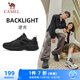 駱駝（CAMEL）復古慢跑步男鞋耐磨緩震休閑運動(dòng)鞋子 X14C09L7615 黑/城堡灰 42