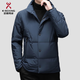 勁霸男士羽絨服男2025新款立領(lǐng)加厚冬季保暖男裝爸爸裝羽絨服男士外套 9970藍色 2XL 160斤-175斤