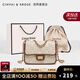 CinvaiKrose包包女包輕奢侈斜挎包2026新款復古風(fēng)通勤女包單肩包小方包 卡其配棕