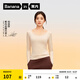 蕉內（Bananain）【劉浩存同款】熱皮301+女士打底衣長(cháng)袖T恤棉感25秋冬保暖可外穿 【劉浩存同款|芭蕾領(lǐng)】燕麥奶 M