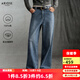 艾諾絲雅詩(shī)【商場(chǎng)同款】2025冬季新品復古丹寧純棉高腰直筒牛仔褲女40933286 牛仔蘭 M