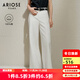 艾諾絲雅詩(shī)【商場(chǎng)同款】2025夏季新品長(cháng)絨棉闊腿牛仔褲高腰白色褲子40423236 白色 M