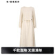 S.DEER圣迪奧女裝優(yōu)雅圓領(lǐng)繡花吊帶裙套裝S244Z1418 米白/48 S
