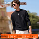 Mr.Bu布先生潮流機能風(fēng)長(cháng)袖衛衣男秋裝貼身舒適上衣KT16591斷碼清倉 鋼琴黑 M (170)