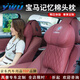 YWU汽車(chē)頭枕5系530Li 7系740Li 735Li X5 X3 X7 i5記憶棉護頸枕 寶馬頭枕 火山紅 2個(gè)