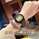 樂(lè )心（HIIN） 手表女學(xué)生青少年防水夜光運動(dòng)電子表韓版ins獨角獸少女小方塊表 黑金