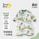 翹腳鴨 嬰兒衣服新生兒連體衣睡袋夾棉秋冬季滿(mǎn)月寶寶貼身睡袍春秋款 田園綠野 （40g薄夾棉） 100cm （建議拍大一碼）
