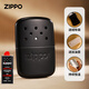 ZIPPO懷爐觸媒式暖手爐芝寶正品煤油暖手寶情人節禮物男送女友暖寶寶 黑色【含133ml油】