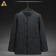 BG GLAMURB奢侈品牌唐裝羽絨服男士高端國風(fēng)立領(lǐng)盤(pán)扣新中式白鴨絨冬款外套男 黑色 L