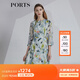 PORTS寶姿春夏新品女裝七分袖收腰顯瘦連衣裙LM8D058MPP095 奶綠色印花 L (8)