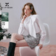 香影法式蝴蝶結白色襯衫女2026春裝新款天絲襯衣新年氣質(zhì)內搭上衣 白色 M 160/84A/95-110斤