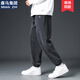 棉致休閑褲男春秋季新款潮牌褲子男加絨保暖寬松雙面絨運動(dòng)長(cháng)褲學(xué)生 深灰 XL