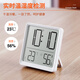 康巴絲（Compas）電子座鐘溫濕度客廳臥室桌面擺臺鐘簡(jiǎn)約時(shí)間顯示器LCD數字臺鐘 2301白色（小號/可磁吸/鬧鐘）