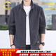 NASAOVER高端品牌搖粒絨夾克男士春秋款2025新款立領(lǐng)加絨加厚羊羔絨外套男 22019灰色 【專(zhuān)柜優(yōu)選】 M 90-110斤