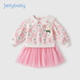 JELLYBABY【花花刺繡網(wǎng)紗拼接】高級秋款兒童衛衣裙女童連衣裙公主裙