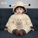 優(yōu)奇嬰兒衣服男女寶寶秋冬加厚連體衣嬰幼兒深秋棉服哈衣外出爬爬服