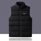 2025秋冬季爆款運動(dòng)羽絨棉服馬甲男保暖輕薄休閑立領(lǐng)坎肩男式背心 黑色 3XL 135-155斤
