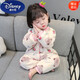 迪士尼（Disney）兒童連體睡衣珊瑚絨女寶寶秋冬季加絨加厚法蘭絨爬服卡通嬰兒睡袋 粉色【雙層加絨加厚】 室溫0-10度 73 cm 建議0-1歲身高73-80