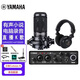 YAMAHA雅馬哈 UR22C/URX22C/UR44C外置聲卡混音直播K歌有聲書(shū)配音喜馬拉雅錄音套裝設備 URx22C配鐵三角AT2020+包調試
