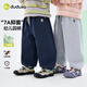 嘟嘟家【7A抑菌】?jì)和澴哟貉b女童運動(dòng)褲春款男童長(cháng)褲休閑褲潮 藏青110