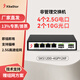 兮克2.5G交換機非管理即插即用6口8口10口萬(wàn)兆交換機無(wú)風(fēng)扇支持貓棒萬(wàn)兆交換機網(wǎng)絡(luò )分線(xiàn)器連接路由器 【6口非管理】4個(gè)2.5G電口+2個(gè)萬(wàn)兆光口