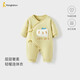 童泰（TONGTAI）嬰兒蝴蝶衣冬季純棉夾棉初生寶寶連體衣新生兒哈衣爬服黃色59cm