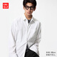 優(yōu)衣庫男裝女裝優(yōu)質(zhì)長(cháng)絨棉條紋襯衫/長(cháng)袖襯衣26春夏新款485653 01 乳白色 M