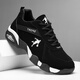 凡十六運動(dòng)鞋男鞋透氣網(wǎng)面跑步鞋春夏季新款厚底鞋子男生百搭增高跑鞋 YJ-Q993黑白色 皮面 43