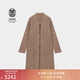 ERDOS【善系列】羊絨大衣保暖復古毛呢外套V領(lǐng)雙提中長(cháng)款女外套 大地駝 L 170/88A