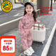 G.duck童裝兒童套裝2024春秋新款女童秋裝網(wǎng)紅洋氣運動(dòng)寶寶時(shí)髦炸街衣服 粉色 110 (建議身高100cm 4-5歲)cm