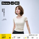 蕉內【趙露思同款】涼皮501Cool女士U領(lǐng)修身肌底衣顯瘦T恤女運動(dòng)內搭 【趙露思同款】奶油白 M