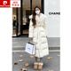 皮爾卡丹（pierre cardin）巨好看的冬裝大毛領(lǐng)白色羽絨服女長(cháng)款2025冬季新品加厚保暖外套 米白色 XL