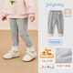 JELLYBABY[抑菌抗靜電]女童加絨打底褲秋冬寶寶繡花保暖女小童褲子兒童長(cháng)褲