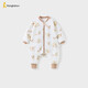 童泰（TONGTAI）嬰兒秋冬季雙層睡袋純棉寶寶分腿連體睡衣兒童防驚跳防踢被棕色M