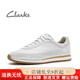 Clarks其樂(lè )男鞋春秋新款阿甘鞋百搭牛皮休閑鞋 白色 41