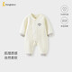 童泰嬰兒連體衣秋冬季純棉保暖寶寶衣服新生兒哈衣爬服睡衣白色80cm