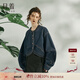 日著(zhù)原創(chuàng  )設計女裝2025秋季小個(gè)子寬松新復古回潮圓領(lǐng)套色牛仔短外套 影藍 M