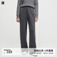 播【羊毛】2024秋季新款休閑簡(jiǎn)約直筒褲女溫柔糯米褲DDR4KD5053 G60羽灰 S
