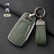 邁克叔叔適用奧迪A4L/Q5L鑰匙套真皮A8車(chē)Q7 A6L Q3 Q4 A1 A5殼Q8高檔包扣 奧迪A款掛件 橄欖綠  RS后標