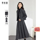 梵希蔓穿搭一整套灰色西裝套裝女秋新款高級感羊毛套裝 深花灰色   S   