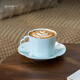 藍印東方景德鎮掛耳咖啡杯碟美式拉花高級陶瓷馬克杯家用杯子輕奢禮物 【玉海棠-影青】美式咖啡杯 210ml