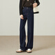 逸陽(yáng)（ESE-Y）加絨直筒牛仔褲女2025冬新款闊腿 深藍色-常規（高160-165） 29