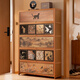 木馬人鞋柜門(mén)口入戶(hù)收納一體靠墻家用鞋架子樓道走廊新款2025多層玄關(guān)柜 【中古風(fēng)翻門(mén)】茶色-十一層112長(cháng)
