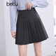 百圖（betu）女裝2025秋季新款半身裙學(xué)院風(fēng)A字百褶裙百搭短裙裙子2508T65