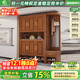 小木窩 胡桃木間廳柜玄關(guān)柜鞋柜門(mén)口入戶(hù)帶鏡子一體實(shí)木柜新中式客廳柜 兩門(mén)間廳柜 規格
