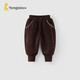 童泰（TONGTAI）寶寶褲子春秋兒童長(cháng)褲男童外出加厚休閑褲女童純棉內里束口褲