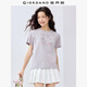 佐丹奴短袖T恤女純棉探秘自然主題森系印花圓領(lǐng)上衣13395202