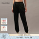 Calvin Klein運動(dòng)春秋女士戶(hù)外休閑松緊腰c(diǎn)k簡(jiǎn)約印花寬松慢跑訓練衛褲運動(dòng)褲 BAE-太空黑 M